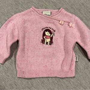 Disney Pink Sincerely Pooh Winnie the Pooh Baby Girl Sweater